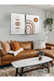 2li Set Bohem Bohom Bohe Boho Art Soyut Abstract Pastel Trend Dekoratif Kanvas Canvas Tablo Tablolar