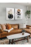2li Set Bohem Bohom Bohe Boho Art Soyut Abstract Pastel Trend Dekoratif Kanvas Canvas Tablo Tablolar