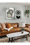 2li Set Bohem Bohom Bohe Boho Art Soyut Abstract Pastel Trend Dekoratif Kanvas Canvas Tablo Tablolar