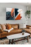 2li Set Bohem Bohom Bohe Boho Art Soyut Abstract Pastel Trend Dekoratif Kanvas Canvas Tablo Tablolar