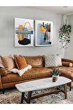 2li Set Bohem Bohom Bohe Boho Art Soyut Abstract Pastel Trend Dekoratif Kanvas Canvas Tablo Tablolar
