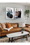 2li Set Bohem Bohom Bohe Boho Art Soyut Abstract Pastel Trend Dekoratif Kanvas Canvas Tablo Tablolar