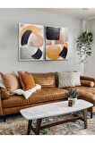 2li Set Bohem Bohom Bohe Boho Art Soyut Abstract Pastel Trend Dekoratif Kanvas Canvas Tablo Tablolar