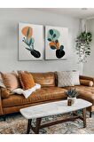 2li Set Bohem Bohom Bohe Boho Art Soyut Abstract Pastel Trend Dekoratif Kanvas Canvas Tablo Tablolar