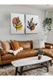 2li Set Bohem Bohom Bohe Boho Art Soyut Abstract Pastel Trend Dekoratif Kanvas Canvas Tablo Tablolar