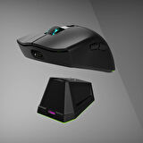 Rgb Oyuncu Mouse Bluetooth Bağlandı 2,4G Usb Bağlantı Şarj Standlı Siyah Jedel WD139