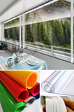 1.4x6.7 Metre Şeffaf Balkon Perdesi Brandası