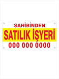 100x50 cm Sahibinden Satılık İşyeri Branda Afiş