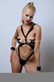 Kelepçeli Full Body Harness Set, Deri Fantezi İç Giyim, Bayan İç Giyim - Brf1102