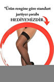 Kırmızı Özel Bölgesi Açık Dantelli Jartiyerli Gecelik Brf1269