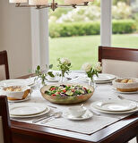 Berina Home 25 cm Büyük Boy Orange Cam Salata Kasesi - Sunum Kasesi – Şık Desenli, Dayanıklı ve Yerli Üretim - Salata Tabağı