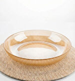 Berina Home 25 cm Büyük Boy Orange Cam Salata Kasesi - Sunum Kasesi – Şık Desenli, Dayanıklı ve Yerli Üretim - Salata Tabağı