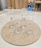 Berina Home 4 lü Uzun Zarif Kahve Yanı Su Bardağı - Şerbetlik - Zemzemlik -Zemzem Bardağı -Kahve Yanı Bardağı - Meşrubat Bardağı