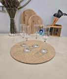 Berina Home 4 lü Uzun Zarif Kahve Yanı Su Bardağı - Şerbetlik - Zemzemlik -Zemzem Bardağı -Kahve Yanı Bardağı - Meşrubat Bardağı