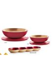 Tupperware Berrak Kırmızı Gold Küçük Set