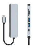Type-c Çoğaltıcı Dönüştürücü 6in1 Hub Macbook Air Pro Uyumlu Hdmi Sd Kart PD Usb Çoklayıcı