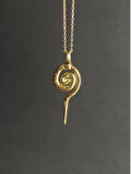 Altın Kaplama 925 Ayar Gümüş Spiral Kolye – El Yapımı Mitolojik Kolye – Boho Minimalist Takı- Anneler Günü Hediyesi
