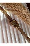 BS STILL hasır kordon minimal kadın kol saati modern gold renk vintage quartz (çok küçük modeldir)