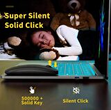ŞARJLI MOUSE 2.4GHZ USB WİRELESS VE BLUETOOTH LU SESSİZ MAT SİYAH