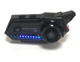Motosiklet Kask Bluetooth Kulaklık Interkom Su Geçirmez Flaş Led Işıklı Intercom Kablosuz Kulaklık