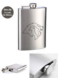 Aslan Temalı 9 Oz Paslanmaz Çelik Cep Matarası 266 Ml İçecek Cep Matarası