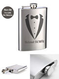 Kişiye Özel Smokin Damat Temalı 9 Oz Çelik Cep Matarası 266 Ml Sevgiliye Hediye