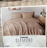 Merinos Diamond Kürk Bubble Desen Comforter Set, Çift Kişilik Yorgan Seti (220x240)
