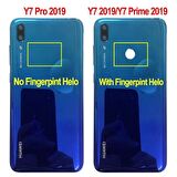 Gmr Huawei Y7 Pro 2019 Kasa Arka Pil Batarya Kapağı ( tuş ve kamera lensli ) Mavi