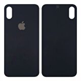 Gmr iPhone Xs İçin Cam Batarya Kapağı Siyah