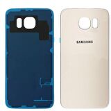 Samsung Galaxy S6 Arka Batarya Pil Kapağı-gold Nx