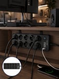 10'lu Çoklu Priz USB ve Type-C Şarj Girişli Akım Korumalı Grup Priz