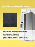 Beylini Su Geçirmez Buzdolabı Matı Kaymaz Taban Yıkanabilir Dayanıklı Buzdolabı Altı Halısı Antrasit (91X91)