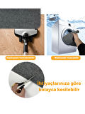 Beylini Su Geçirmez Buzdolabı Matı Kaymaz Taban Yıkanabilir Dayanıklı Buzdolabı Altı Halısı Antrasit (91X91)