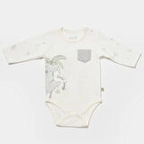 Bibaby Biorganic Koala Jungle Uzun Kol Bebek Body 56969 Gri