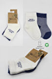 Bistyle Big Heart Penye Soket Çorap 2'Li BS10117 Lacivert