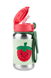 Skip Hop Zoo Pipetli Paslanmaz Çelik Suluk 350 ml Çilek