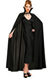 Siyah Renk Yakalı Halloween Pelerini 120 cm
