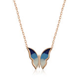 925 Ayar Gümüş Minimal Kelebek Kadın Gümüş Kolye