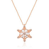 925 Ayar ​Gümüş Kar Çiçeği Kadın Gümüş Kolye