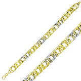 ​925 Ayar Gümüş İki Renkli Zincir Bileklik