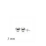 925 Ayar Gümüş Top Küpe - 3 mm