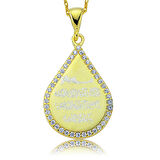 925 Ayar Gümüş Damla Nazar Duası Kadın Gümüş Kolye