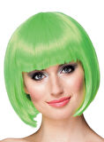 Parti Aksesuar Yeşil Parti Peruğu Kısa Küt Saç
