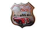 Dekoratif 3D Motel &Kırmızı Chevrolet Temalı Duvar Panosu