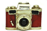 Dekoratif Metal Fotoğraf Makinesi Obje Biblo Vintage Hediyelik