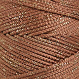 Loren Soft Star Makrome İpi Sarı Simli Kahverengi