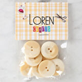 Loren Crafts 8'li Düğme Krem - 1142