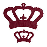 La Mia 10 lu Bordo Taç Keçe Motifler - FS314-M14