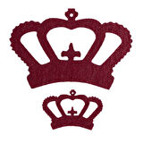 La Mia 10 lu Bordo Taç Keçe Motifler - FS314-M14