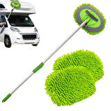 By Nevser® Yedek Mikrofiber Bezli Oto Yıkama Mop Seti